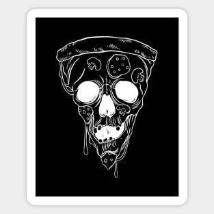 Pizza skull. Half Human Half Pizza Magnet